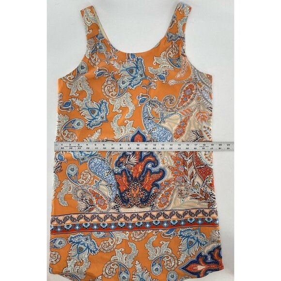 Lila Rose‎ Women’s Scoop Neck Paisley Print Mini Slip Dress Size 2 - Picture 12 of 13